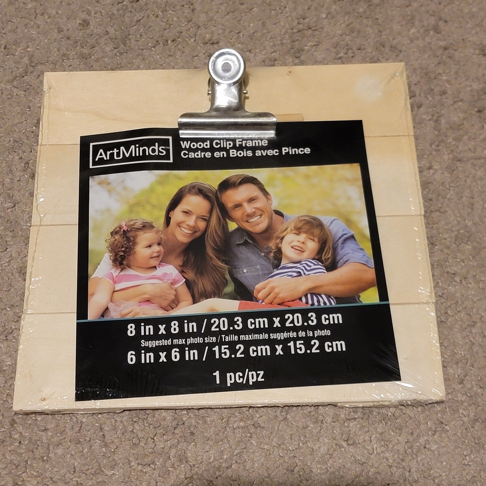 Lot Of 5 Wood Clip Board Frame Photo Frame 6 x 6 inch Photo NEW - Picture 2 of 4